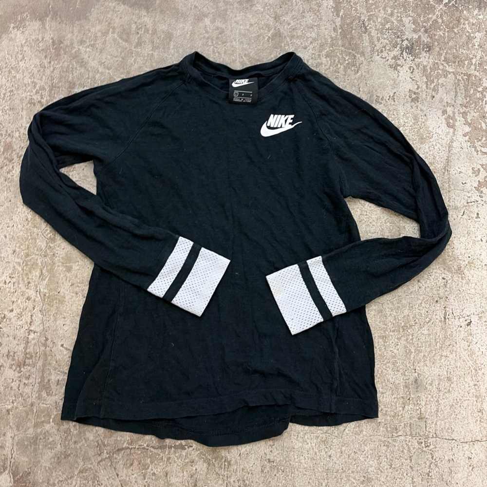 Nike modal cotton Black Long Sleeve with White Logo